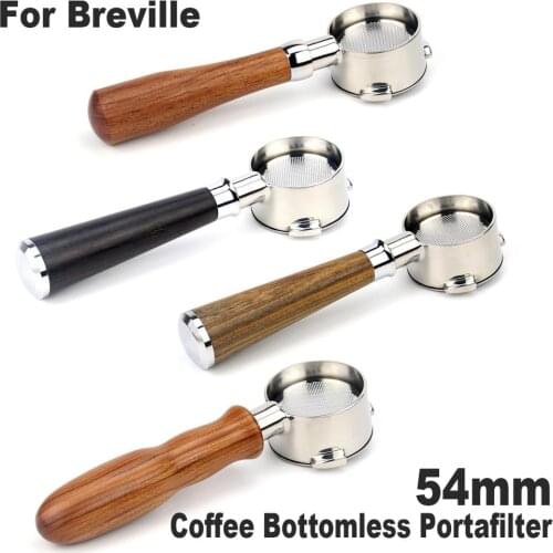 54MM Coffee Bottomless Portafilter For Breville870/875/808 Filter Stainless Steel Replacement Filter Basket Coffee Accessories