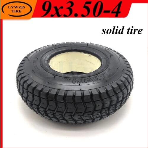 9x3.50-4 Solid Tubeless Tire for Gas Scooter Skateboard Pocket Bike Electric Tricycle Explosion Proof Filled Tyre