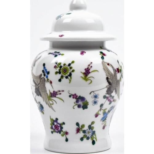 Antique Luminous Ceramic General Tank Vase Noctilucence Flowers Hat-covered Ginger Jars Ornament Creative Gift ginger jar