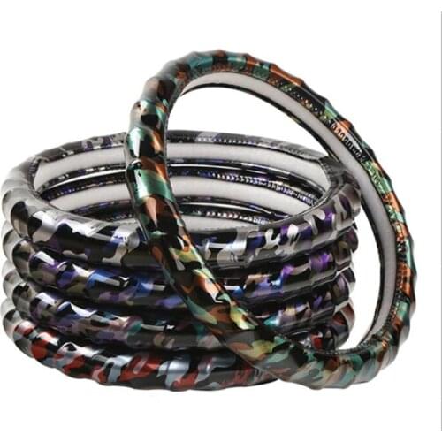 Car Steering Wheel Cover fashion Camouflage Style Non-slip Braid on the Steering wheel Auto Car Styling For Most Vehicle