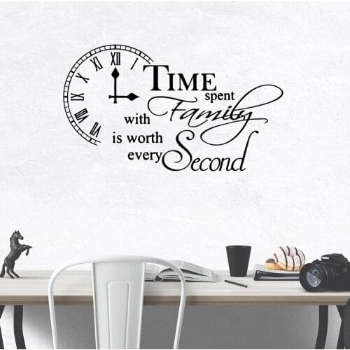 Diy Time family Wall Sticker Pvc Wall Stickers Wall Art Wall Paper For Kids Rooms Diy Home Decoration Vinyl Art Decal