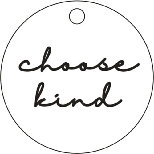Delicate Choose Kind Inspired Necklace Simple inspirational Disc Pendant Necklace Jewelry 15mm ,18inch