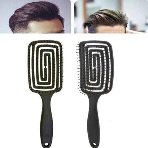 Hair Scalp Massage Comb Bristle & Nylon Hairbrush Wet Curly Detangle Hair Brush for Salon Hairdressing Styling Tools Women Men