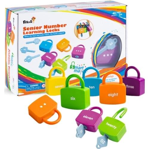 Montessori Sensory teaching young children graphic pairing cognition Montessori early Education key digital unlock puzzle toys