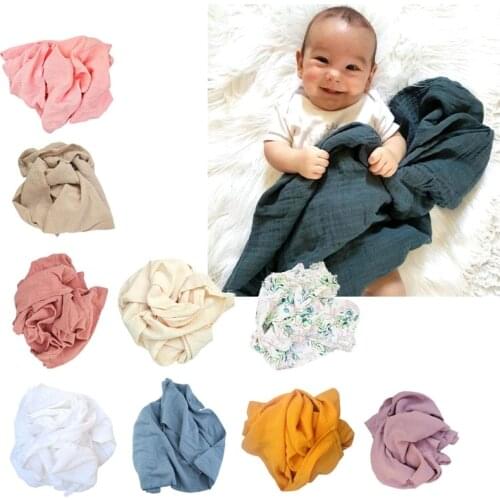 Muslin Cotton Baby Blanket Newborn Swaddle Warp Baby Photography Prop Bath Towel hot