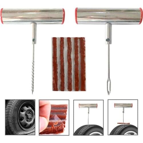 Tire Repair Kit Car Motorcycle Bike Emergency Heavy Duty Tubeless Tire Puncture Professional Repair Kit Plug Set