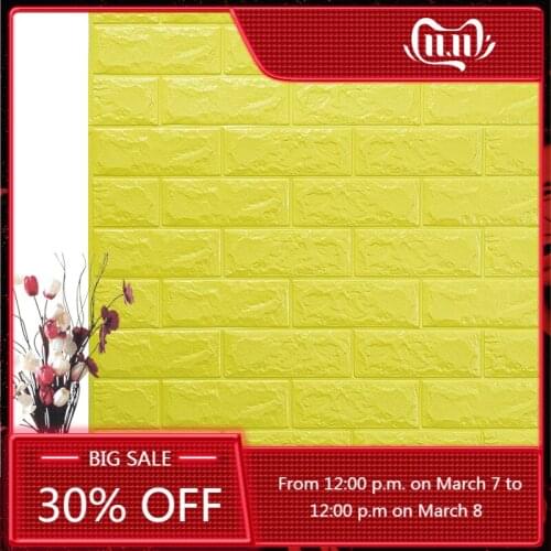 77x70cm 3D Brick Wall Stickers Wallpaper Decor DIY Foam Waterproof Wall Covering Wallpaper For Kids Living Room TV Background