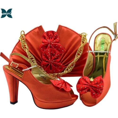 Latest Fashion Design Italian Ladies Shoes and Bags To Match African Wedding Italian Shoes and Bag Set in Fuchsia Color