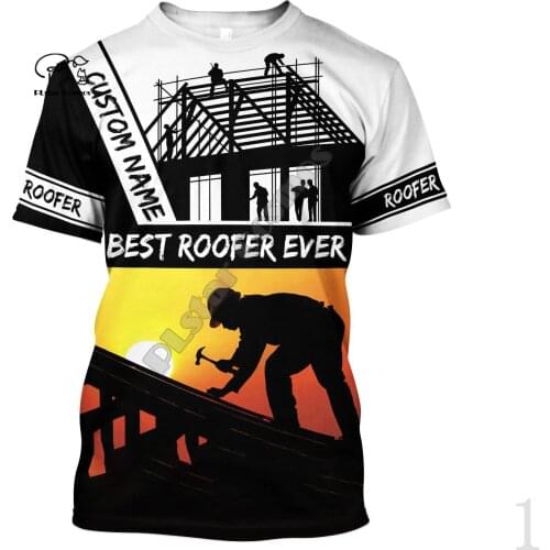 PLstarCosmos NewFashion 3DPrint Roofer Lineman Arborist Job Art Worker Unisex Men/Women Harajuku Streetwear Short Sleeve T-shirt