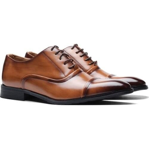 Oxford Business Style Man Shoe Dress Best Men Shoes Office Casual Original Genuine Leather Designer Mens Shoes
