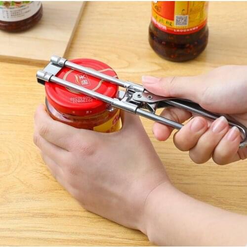 Universal 0.5-13.6cm Rotary Cap Opener Stainless Steel Manual Screw Cap Opener Creative Can Opener Smooth Edge SN3604