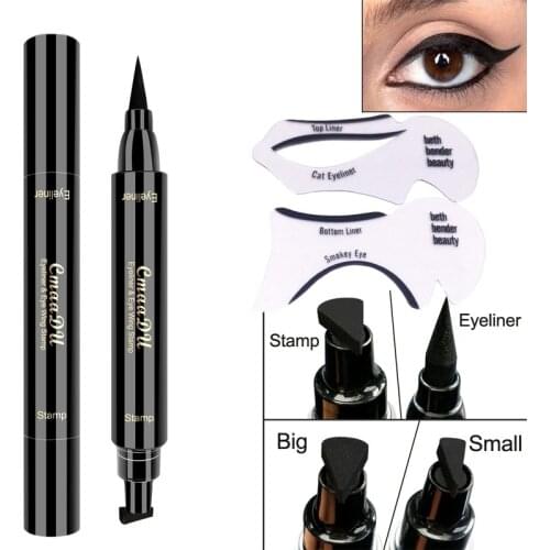 Eyeliner Stamp Cosmetics Liquid Waterproof Eye Liner Pen Lasting Eyeliners with Marker Arrows Stencil Liners Pencil for Eyes