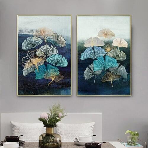 Modern Home Decor Leaf Pictures Canvas Painting Wall Art for Living Room Decoration Nordic Style Posters and Prints
