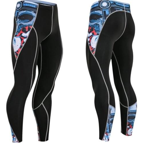 Tracksuit leggings men compression pants rashgard male Fitness stretch pants Breathable and quick drying Flat locking Stitching