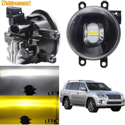 LED Fog Light Assembly H11 Car Front Bumper Lens Fog Lamp DRL Daytime Running Light 12V For Lexus LX570 2008 2009 2010 2011 2012