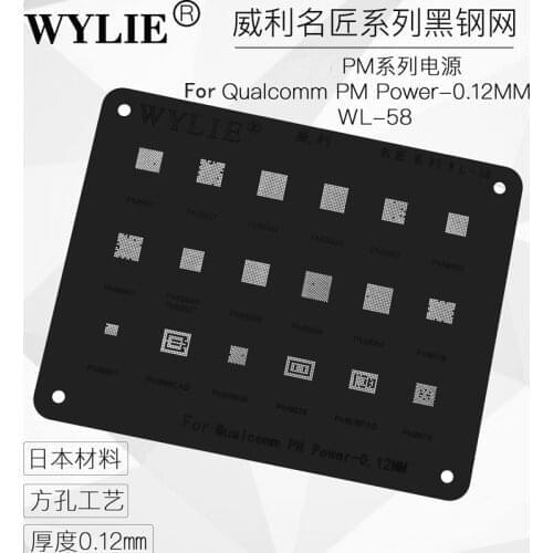 WL-60 BCM43596 SDM845 PM845 SDR845 WCN9341 HI6423 WCD9335 HI6363 PM670 PM670A/L HI6421WIFI Power IC Chip BGA Reballing Stencil