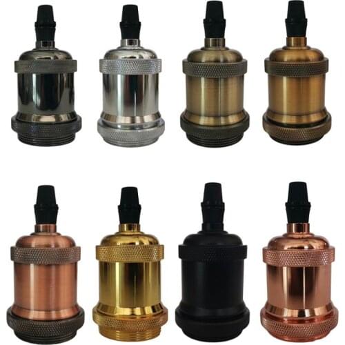 High quality E27 Lamp Holder Vintage Edison bulb Base E26 Screw Bulb base 110V 220V Aluminum Light Socket Industrial Retro NEW