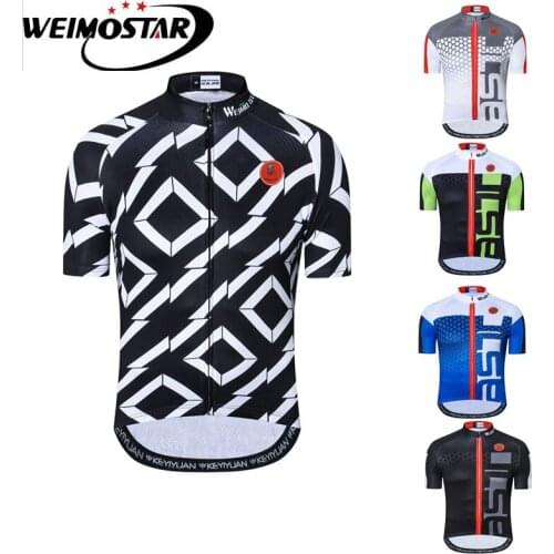 Weimostar Polyester Cycling Jersey Men 2018 Summer mtb Bike Jersey Downhill Bicycle Shirt Breathable Sport Cycling Clothing