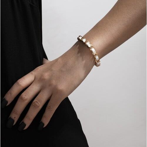 European and American jewelry with simple jewelry punk exaggerated flocking cloth hand and anklet for women wholesale