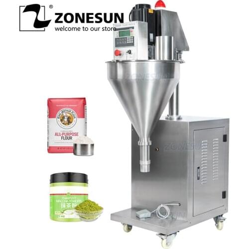 ZONESUN ZS-FM2000 Powder Filling Machine Large Automatic Flour Grain Particles Plastic Glass Bottles Milk Powder Coffee Matcha