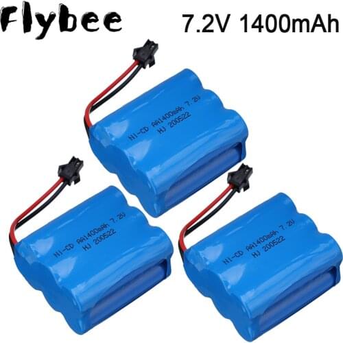 7.2v NiCD Battery For RC toys Car RC Tanks RC Trains RC Robot RC Boat RC Gun Ni-CD AA 1400mAh 7.2V Rechargeable Battery 1-10pcs