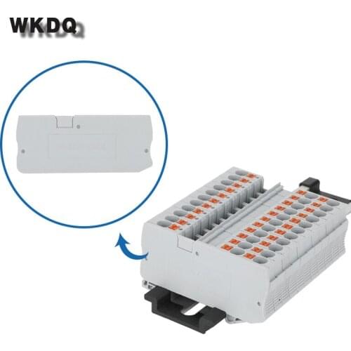 1Pc D-PT4-TW Barrier Plate For PT4-TWIN Electronic Connector Din Rail Terminal Block Accessories Plastic End Cover D-PT 4-TW