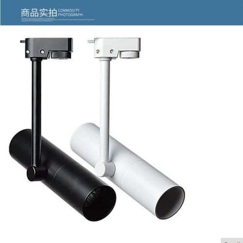 10x High Quality Aluminum 12W 15W COB LED Track Lighting Dimmable AC110V 220V LED Rail Spotlight For Clothing Shoes Store Museum