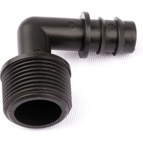 6pcs 3/4 Inch Male Connector To 16 PE Hose Barbed Connector Garden Hose Threaded Elbow Greenhouse Drip Irrigation System Fitting
