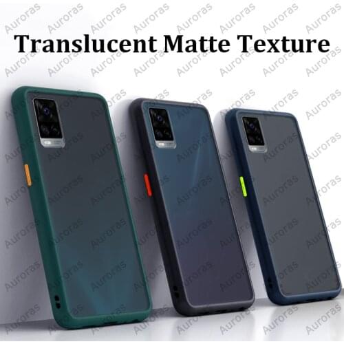 Auroras For VIVO V21E Case Matte Hard Cover Translucent Skin Shockproof Case For vivo V21 Cove