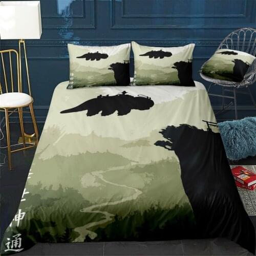 Avatar The Last Airbander Quilt Cover Pillowcase 3Piece Comforter Bedding Set With Pillow Case Single Double Duvet Cover