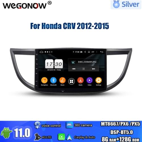 For Honda CRV 2012-2015 PX6 DSP Carplay Android 10.0 4GB RAM 64G ROM 8 core Car DVD Player GPS Map RDS Radio wifi Bluetooth 5.0