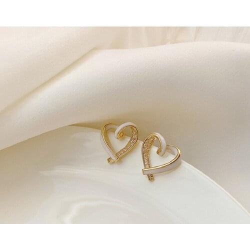 Heart-Shaped Geometrical Irregularity 2021 New Trend Design Sense Earrings, Korean Style Fashion Womens Earrings Gift Jewelry