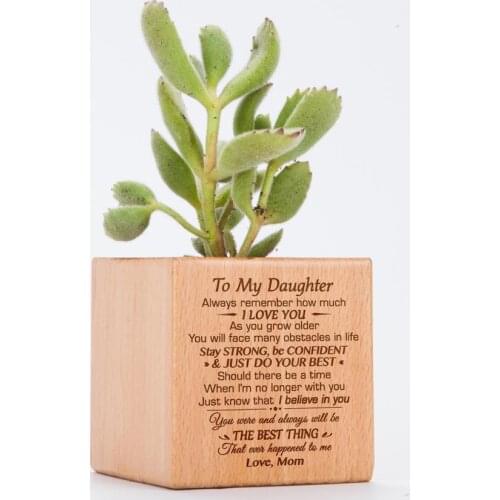 Mom To Daughter, Go Forth & Aim For The Skies Engraved Plant Pot