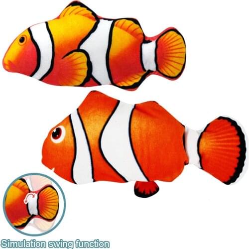 Cat Toy Fish USB Electric Charging Simulation Fish Cat Pet Chew Bite Interactive Cat Toys Dropshiping Moving Floppy Wagging Fish