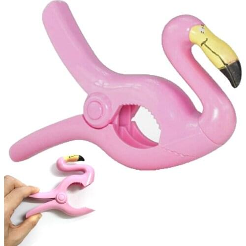 2pcs Flamingo Shapes Clips Clothes Shoes Hanging Pegs Beach Towel Quilt Clip Clothespin Clothesline Accessories