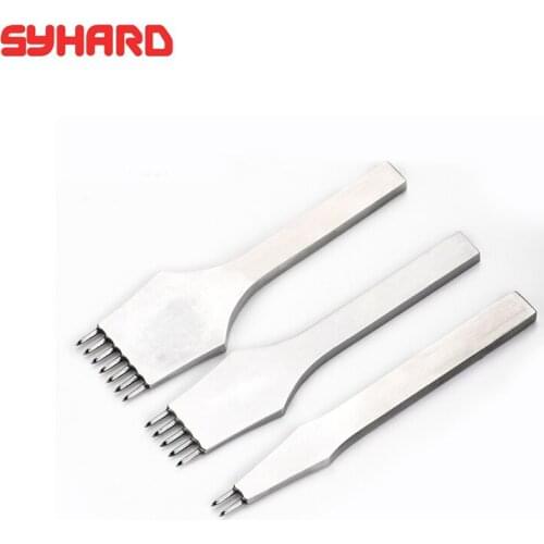 Round Leather Punching Claw Hitting pricking Iron Length 100mm Distance of Teeth 3//3.38/3.85/4/5mm Teeth Number 2/5/7/10