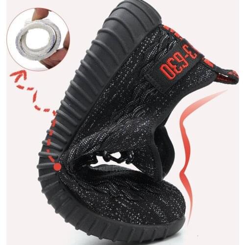 2019 New Fashion Safety Shoes for Men Steel Top Shoes Anti-smash Anti-puncture Summer Breathable Deodorant Light Soft Work Shoes