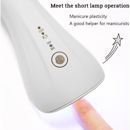New 5W High-end Handheld Nail Enhancement Lamp Contains Lithium Battery And Has Timing Function To Save Time
