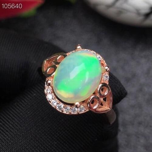 Original Natural opal ring Free shipping Natural real Opal 925 sterling silver Fine handwored jewelry