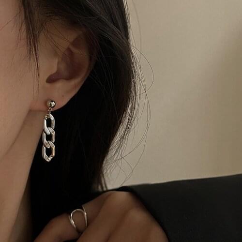 Jewelry For Women Metal Earrings Geometric Earrings For Women Unusual Earrings 2021 Trend Drop Earring Chain Earrings Gifts