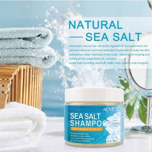 240ml Natural Sea Salt Shampoo Hair Treatment Shampoo for Scalp Psoriasis Itching Scalp and Dandruff