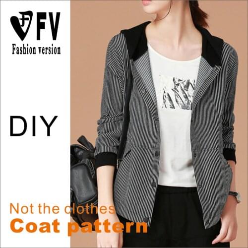 Sewing drawings female soil casual jacket coat pattern clothing design fashion pattern BWT-71