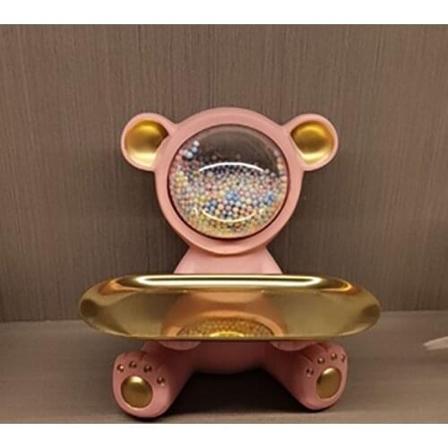 Nordic Decor Bear Statue Home Decoration Figurine Miniature Ornaments Tabletop Decorations Sculpture Halloween Decoration Statue