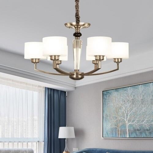 Post Modern Led Chandelier Nordic Lighting Living Room Bedroom Design Decor Simple Glass Shape Iron White Bronze Lusters