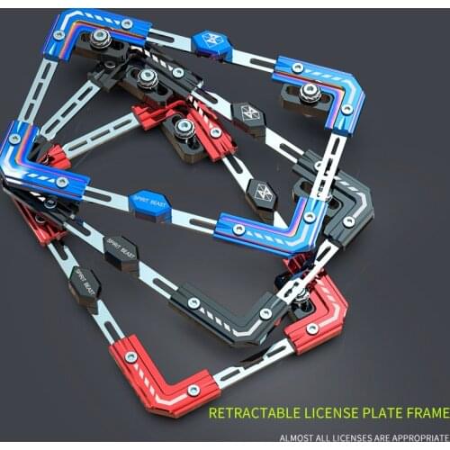 SPIRIT BEAST Motorcycle Accessories Scooter Individuality License Plate Frame License Plate Telescopic License Plate