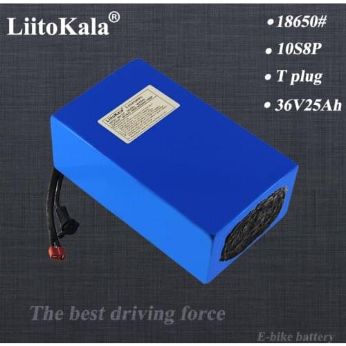 LiitoKala 36V Lithium battery 36V 25AH electric bike battery 36V 800W Scooter Battery with 20A BMS and 42V