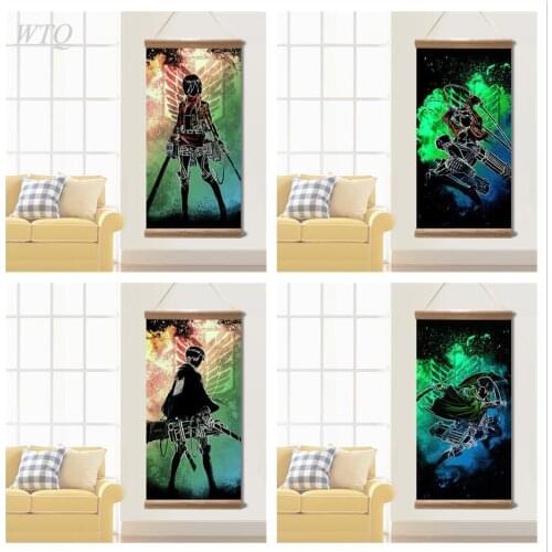 Japanese Anime Attack on Titan Canvas Paintings Anime Posters Wall Poster Canvas Painting Wall Decor Wall Art Picture Home Decor