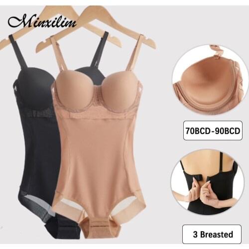 Women Straps Bodysuit Waist Trainer Shapewear Slim Hook Shapewear Molded Cup Bra Corset Seamless Slimming Body Shaper