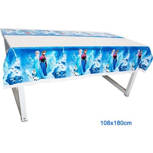 1Pcs Disney Frozen Princess Theme Design Kids Birthday Party Wedding Disposable tablecloth Baby Shower Supplies