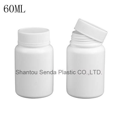 20pcs/lot free shipping 60ML HDPE medicine bottle with sealing gasket, medicine bottle with screw cap, 60ml tablets bottle